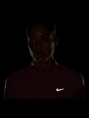Nike Rush Pink Tempo Dri-FIT 1/2-Zip Running Top - Image 4 of 4