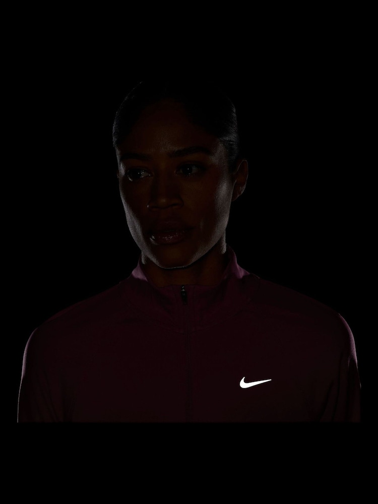 Nike Rush Pink Tempo Dri-FIT 1/2-Zip Running Top - Image 4 of 4