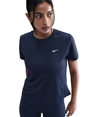 Nike Midnight Navy Tempo Dri-FIT Short Sleeve Running Top - Image 3 of 5
