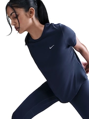 Nike Midnight Navy Tempo Dri-FIT Short Sleeve Running Top - Image 5 of 5