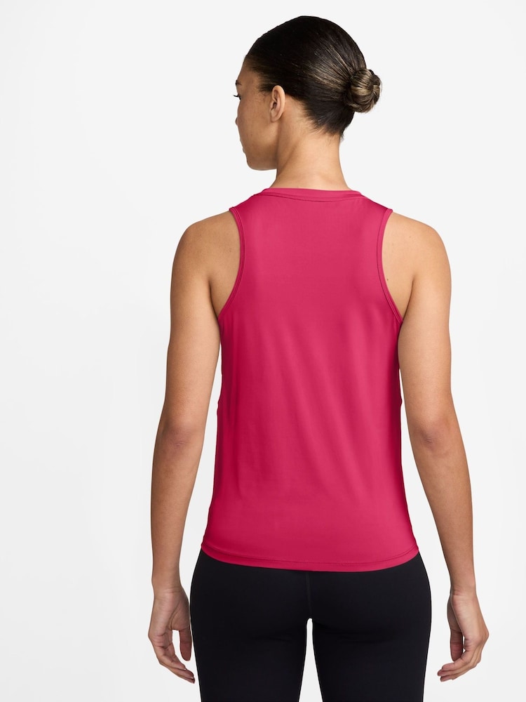 Nike Rush Pink One Dri-FIT Tank Vest Top - Image 2 of 3 Nike Rush Pink One Dri-FIT Tank Vest Top - Image 2 of 3