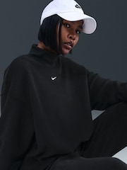 Nike Black Oversized Sportswear Phoenix Plush Cozy Long Sleeve Mock Neck Top - Image 5 of 5