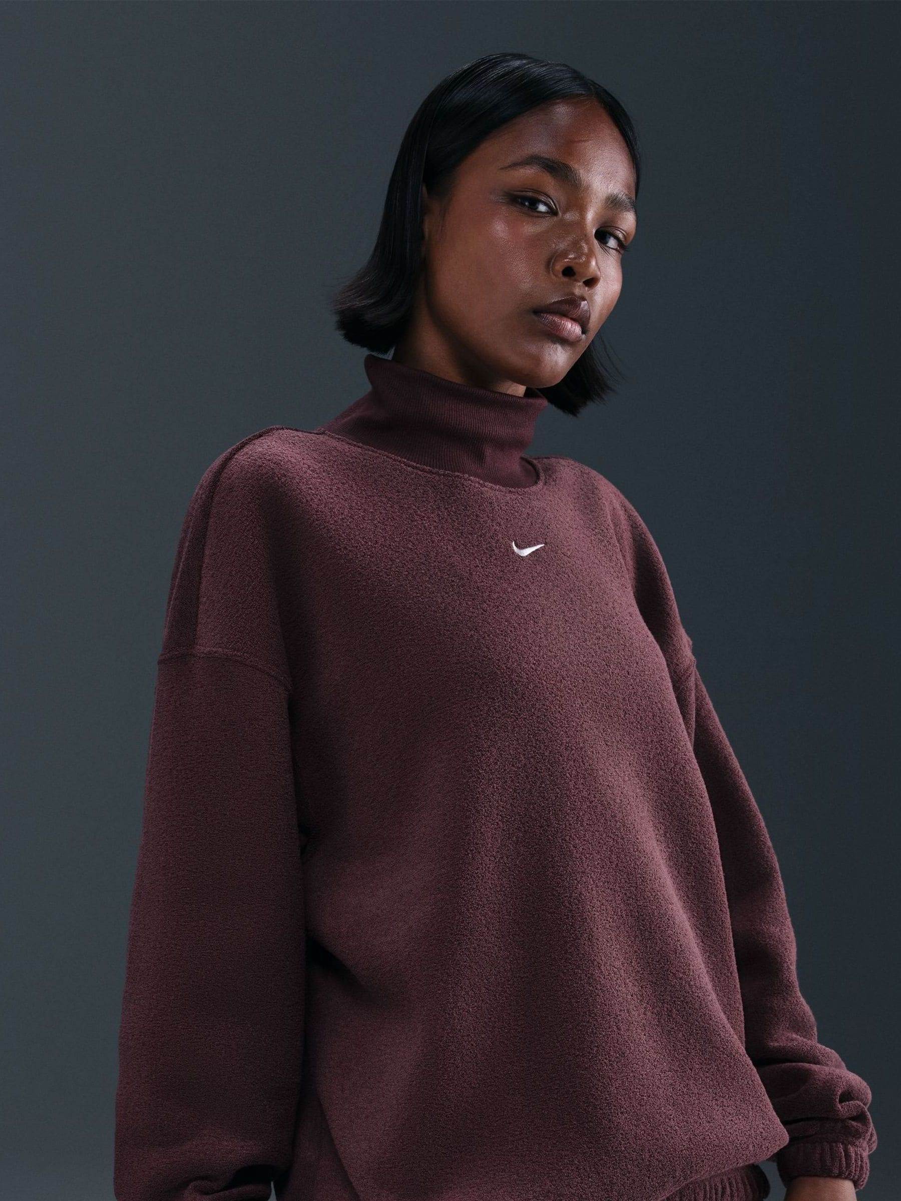 mock neck top nike
