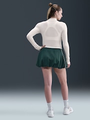 Nike White Chill Knit Mock Neck Long Sleeve Top - Image 2 of 5