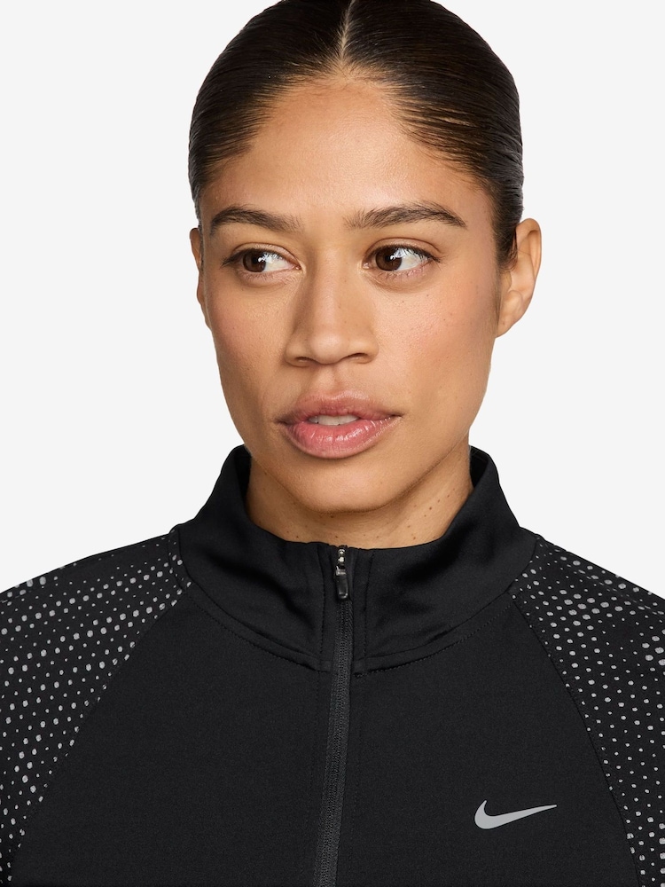 Nike Black Tempo Reflective DriFIT 1/2 Zip Running Sweatshirt - Image 4 of 4
