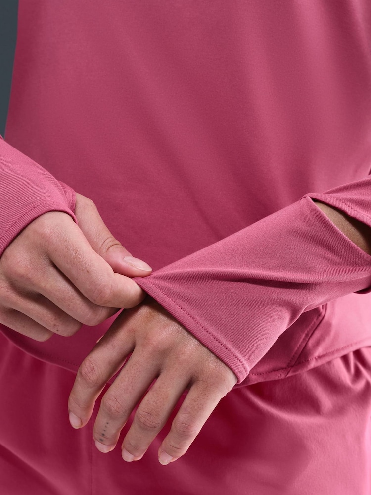 Nike Beet Pink Swift Dri-FIT UV 1/4-Zip Running Top - Image 6 of 6 Nike Beet Pink Swift Dri-FIT UV 1/4-Zip Running Top - Image 6 of 6