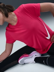 Nike Rush Pink Tempo Swoosh Dri-FIT Short-Sleeve Running Top - Image 5 of 5