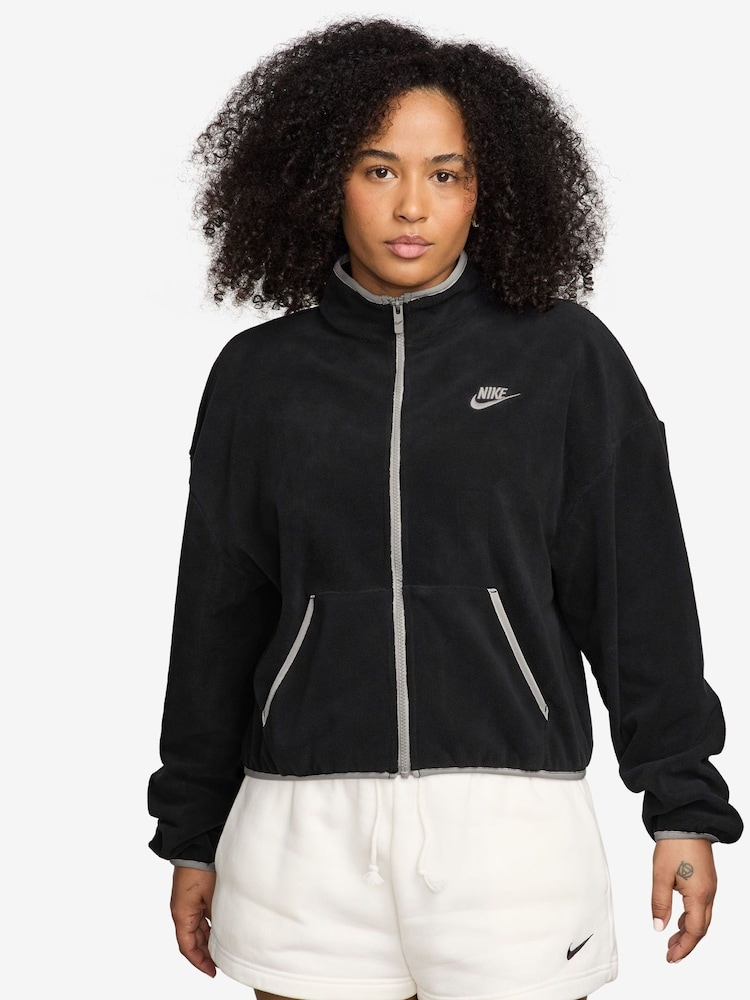 Schwarz - Nike Sportswear Club Fleece Loose Cozy Track Jacket - Bild 1 von 3