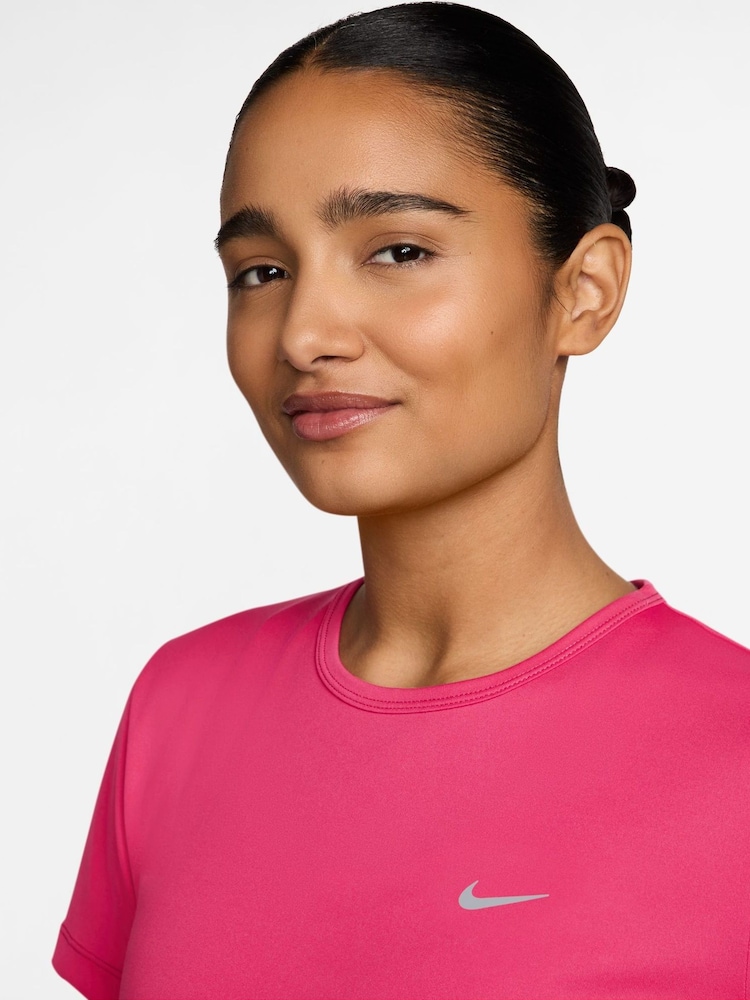 Nike Pink Tempo Dri-FIT Short Sleeve Running Top - Image 3 of 3