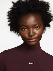 Nike Red Chill Knit Mock Neck Long Sleeve Top - Image 3 of 3