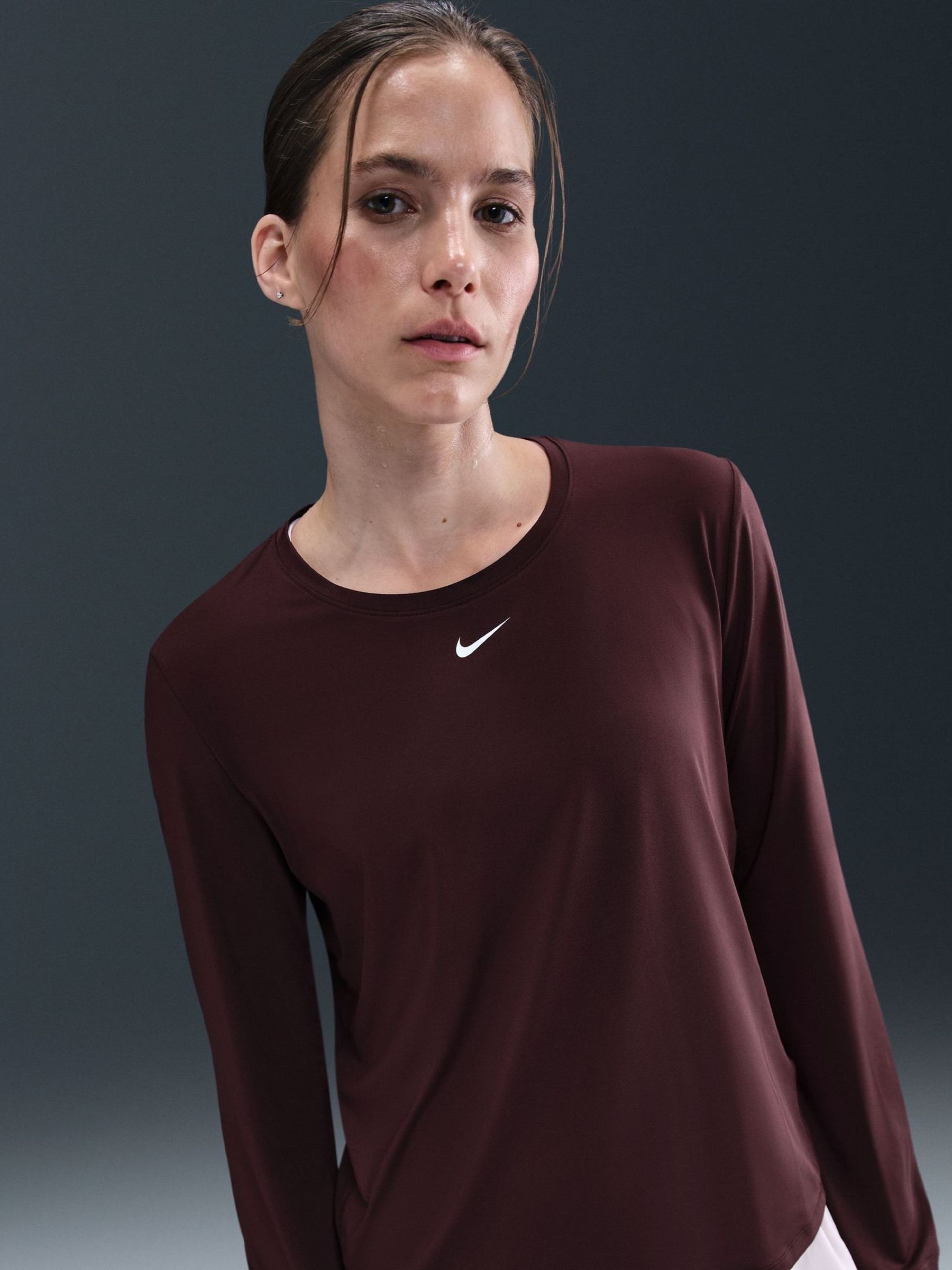 nike dri fit long sleeve red