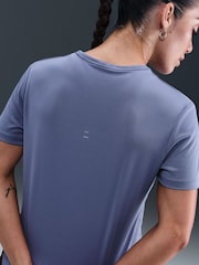 Nike World Indigo Blue Tempo Swoosh Dri-FIT Short-Sleeve Running Top - Image 3 of 5