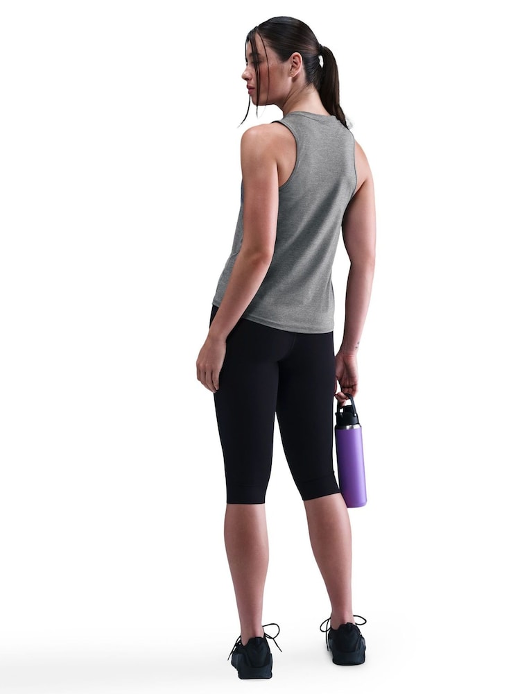 Nike Smoke Grey One Dri-FIT Tank Vest Top - Image 2 of 5 Nike Smoke Grey One Dri-FIT Tank Vest Top - Image 2 of 5