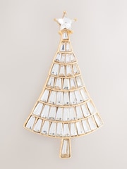 Gold Tone Christmas Tree Brooch - Image 1 of 3