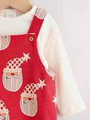 Santa, rot - All Over Print Christmas Baby Dungaree Set (0mths-3yrs) - Bild 4 von 9