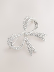 Silver Tone Bow Sparkle Brooch - Image 3 of 3
