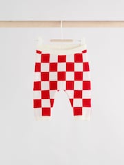 Red Santa Checkerboard Christmas Baby Jumper and Legging Set (0mths-2yrs) - Image 4 of 16