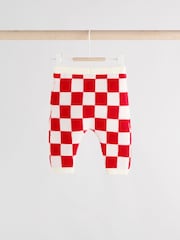 Red Santa Checkerboard Christmas Baby Jumper and Legging Set (0mths-2yrs) - Image 6 of 16