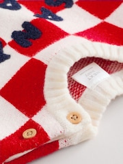 Red Santa Checkerboard Christmas Baby Jumper and Legging Set (0mths-2yrs) - Image 9 of 16