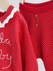 Red Santa Christmas Baby Jumper and Legging Set (0mths-2yrs) - Image 6 of 11