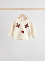 Neutral Reindeer Baby Fleece Top and Leggings Set (0mths-2yrs) - Image 2 of 15