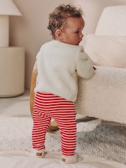 Neutral Reindeer Baby Fleece Top and Leggings Set (0mths-2yrs) - Image 3 of 15
