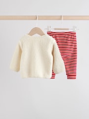 Neutral Reindeer Baby Fleece Top and Leggings Set (0mths-2yrs) - Image 4 of 15