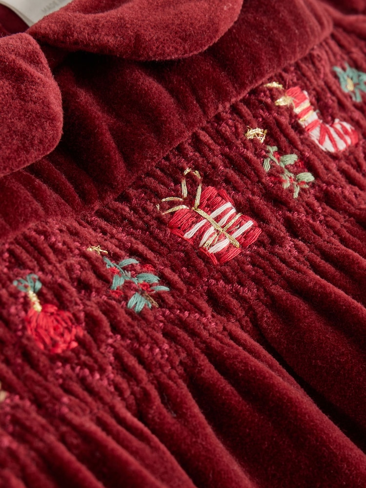 Buy Red Christmas Baby Velvet Dress (0mths-2yrs) from Next USA