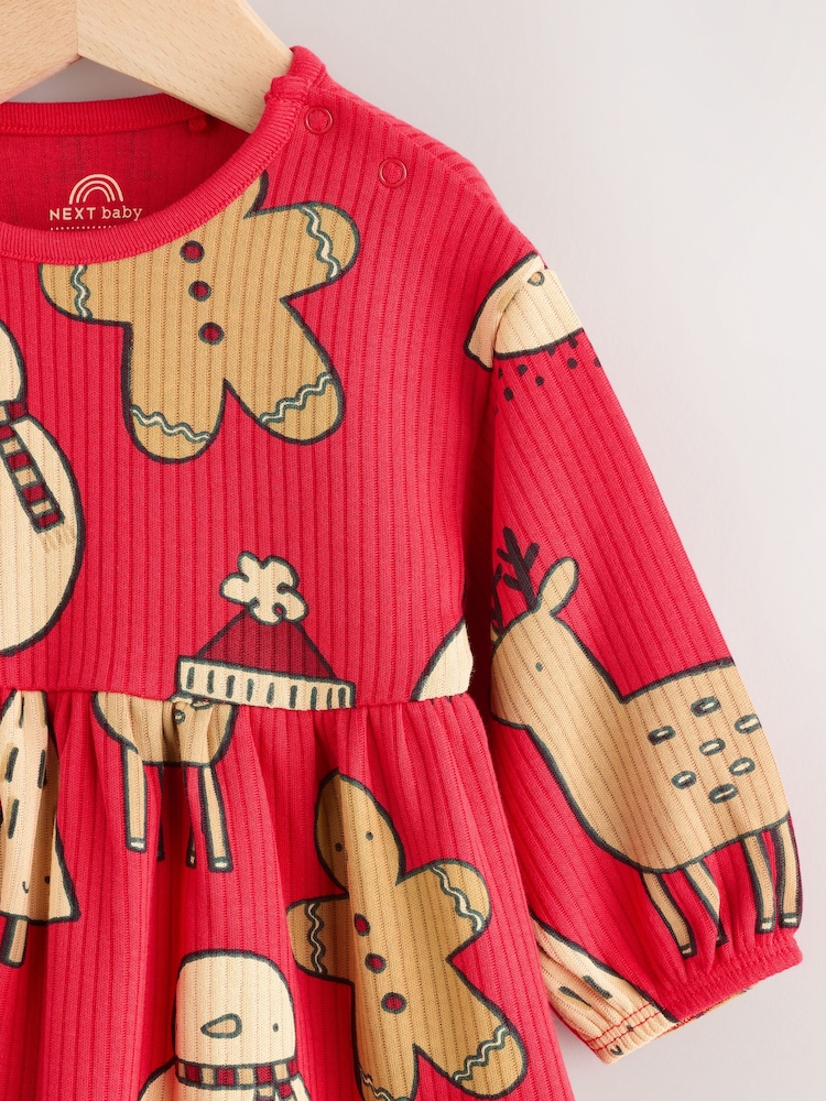 Buy Red Character Baby Christmas Jersey Dress (0mths-2yrs) from Next USA