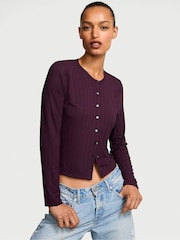 Victoria's Secret Winter Wine Purple Modal Cardigan - Image 1 of 2
