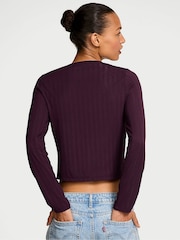 Victoria's Secret Winter Wine Purple Modal Cardigan - Image 2 of 2