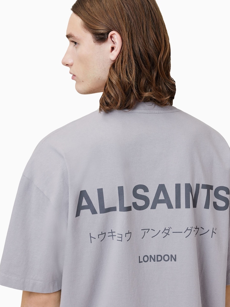 AllSaints Underground Crew 100% Organic Cotton T-Shirt - صورة 2 من 8