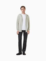 AllSaints Green Mode Merino Zip Hoodie - Image 3 of 5