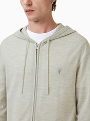 AllSaints Green Mode Merino Zip Hoodie - Image 4 of 5