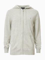 AllSaints Green Mode Merino Zip Hoodie - Image 5 of 5