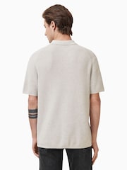 AllSaints Grey Aspen Polo Shirt - Image 5 of 7