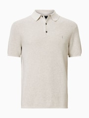 AllSaints Grey Aspen Polo Shirt - Image 6 of 7