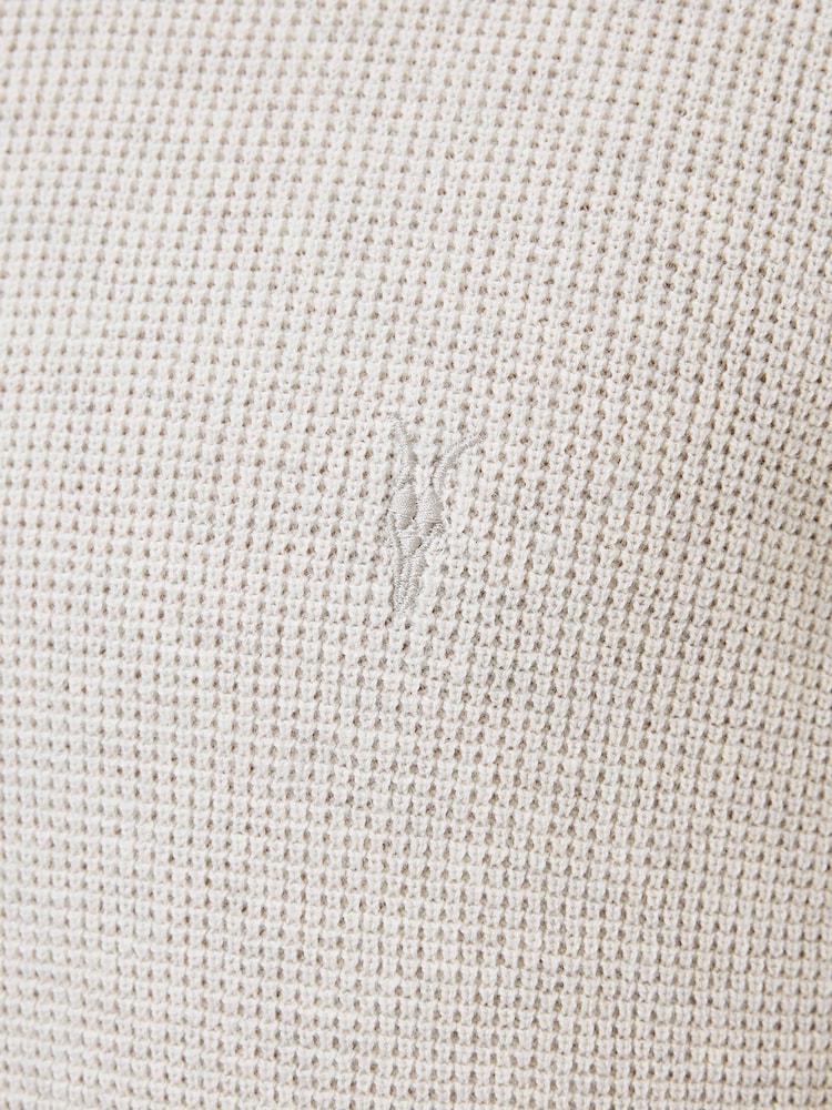 AllSaints Grey Aspen Polo Shirt - Image 7 of 7