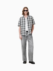 AllSaints Black Undermono Short Sleeve 100% Organic Cotton Shirt - Image 7 of 8