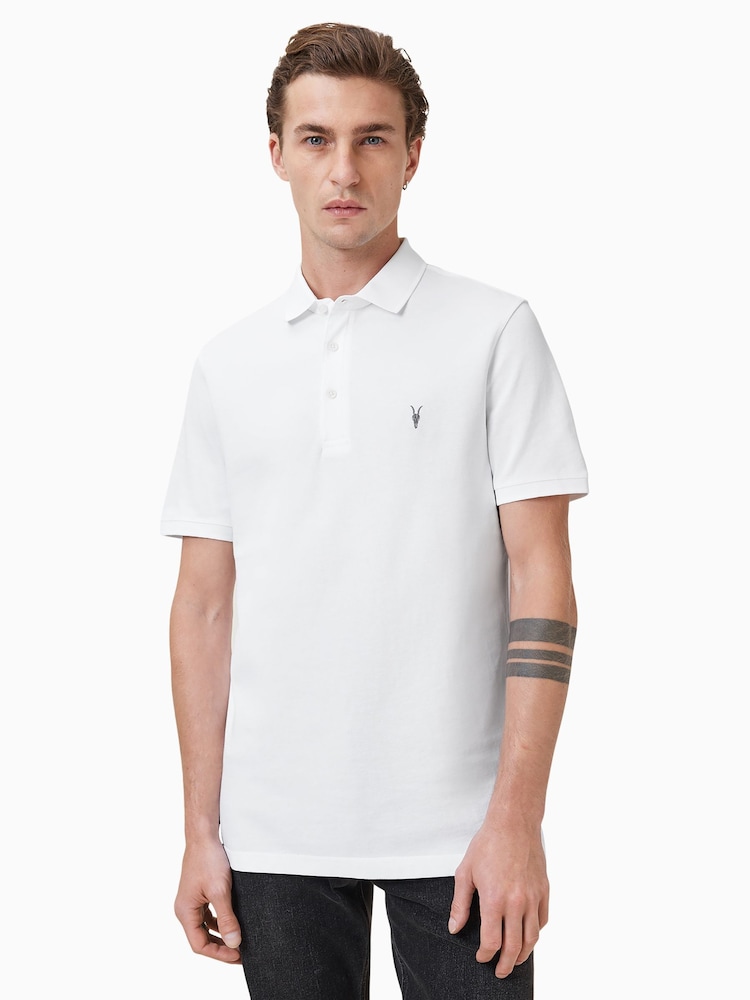 AllSaints Green Reform Short Sleeve Polo Shirts 2 Pack - Image 3 of 7