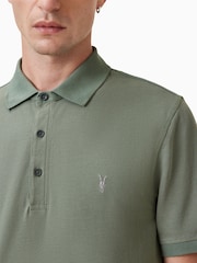 AllSaints Green Reform Shortsleeve Polo Shirt 2 Pack - Image 4 of 7