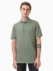AllSaints Green Reform Shortsleeve Polo Shirt 2 Pack - Image 6 of 7