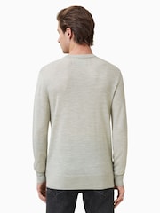 AllSaints Slate Green Mode Merino Crew Jumper - Image 2 of 8