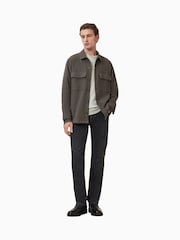 AllSaints Slate Green Mode Merino Crew Jumper - Image 4 of 8
