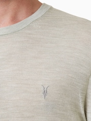AllSaints Slate Green Mode Merino Crew Jumper - Image 5 of 8
