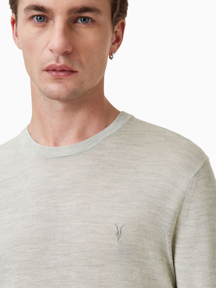 Slate Green - Джемпер Allsaints Mode Merino Crew - Image 7 of 8