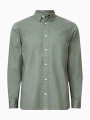 AllSaints Green Hawthorne Long Sleeve Shirt - Image 6 of 6