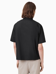 AllSaints Black Nyon Short Sleeve 100% Organic Cotton Shirt - Image 2 of 7