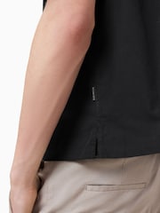 AllSaints Black Nyon Short Sleeve 100% Organic Cotton Shirt - Image 6 of 7