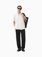 AllSaints White Shaw Short Sleeve 100% Organic Cotton Shirt - Image 1 of 8